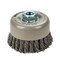 Forney Command PRO Cup Brush, Knotted, Double Row, 4 in x .020 in x 5/8 in-11 72868 - alternate 1